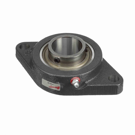 Browning Mounted Cast Iron Two Bolt Flange Ball Bearing - 52100 Bearing Steel - Setscrew Lock VF2S-123